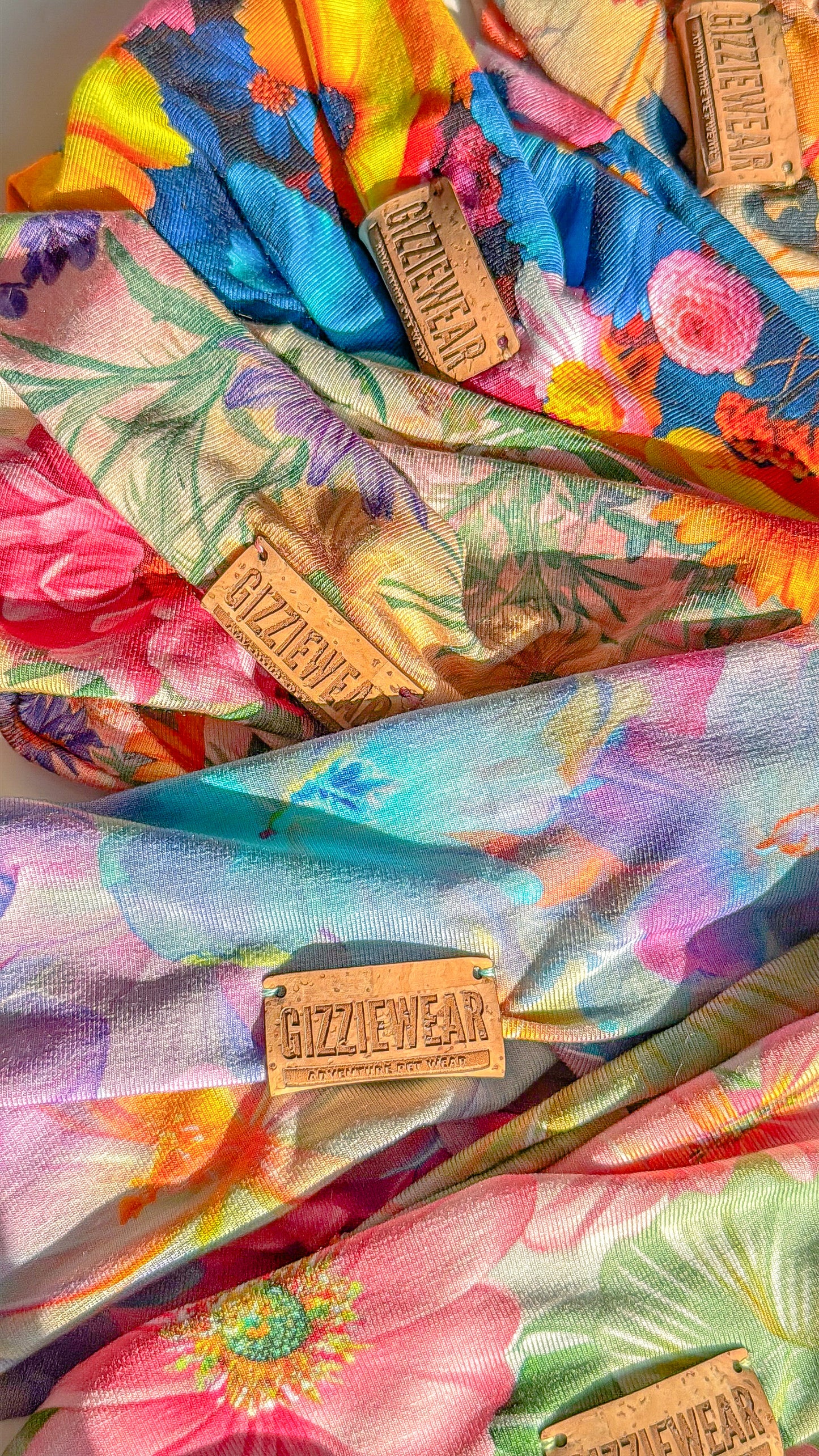 Neon Bloom pet scarf