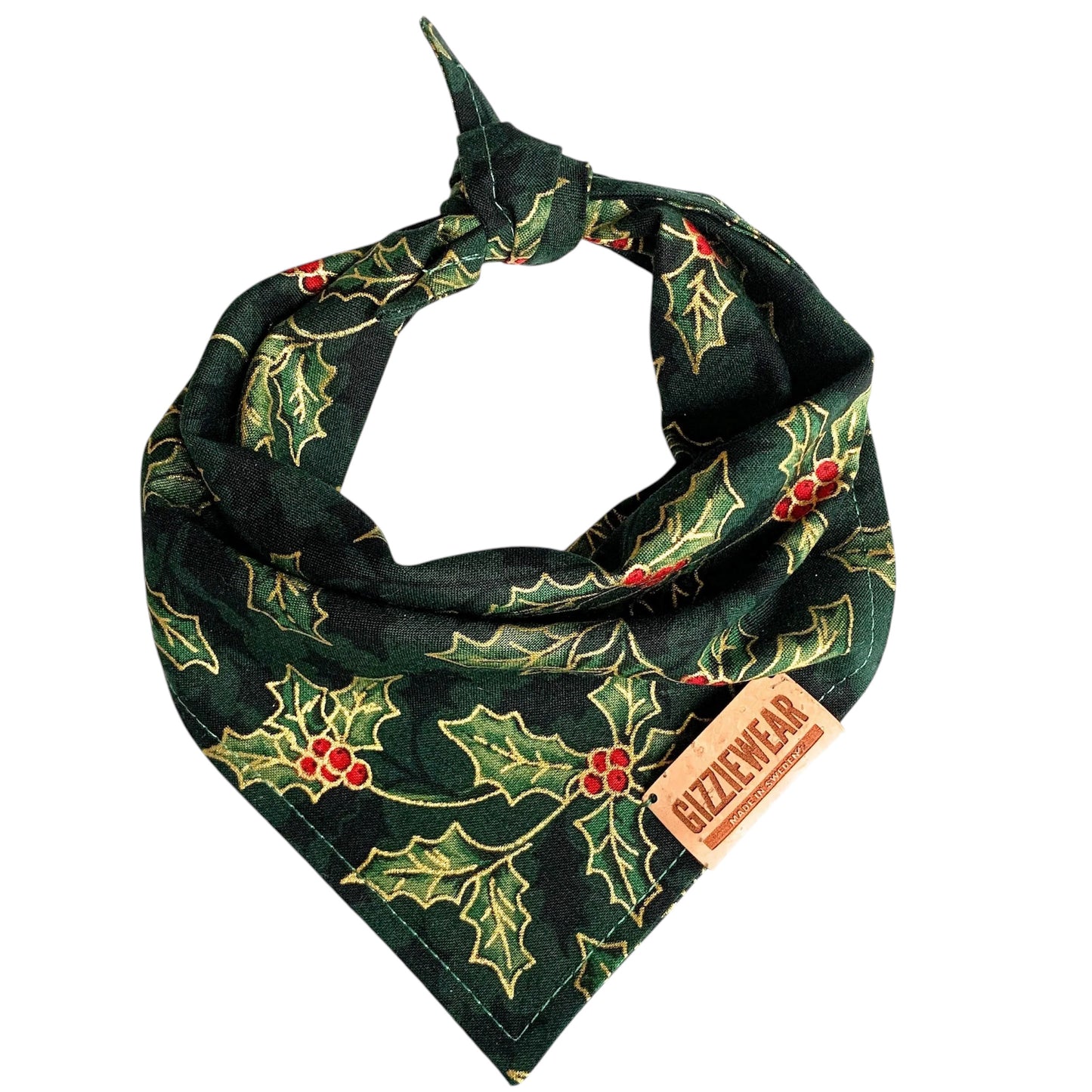 Green Christmas pet bandana