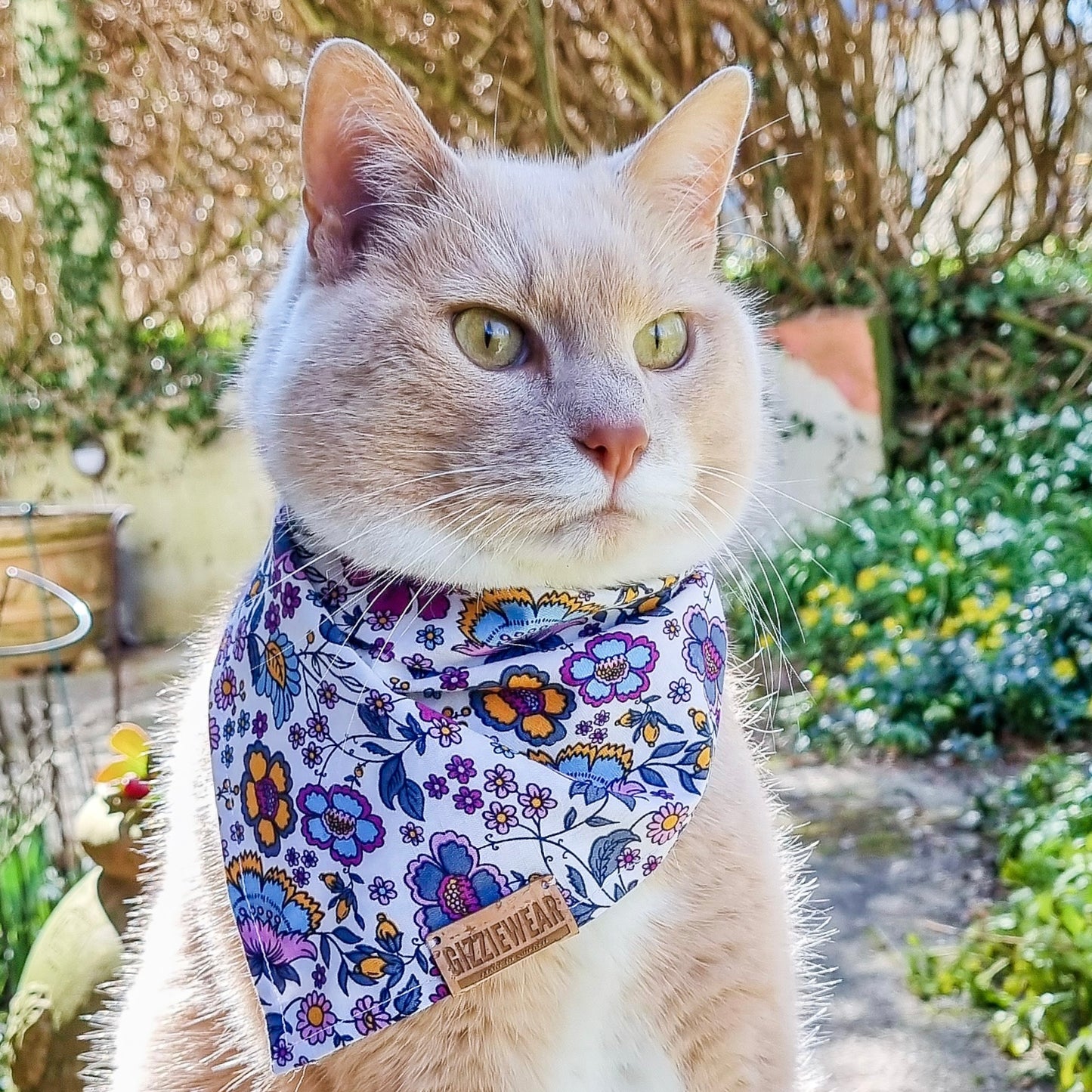 Retro Bloom pet bandana